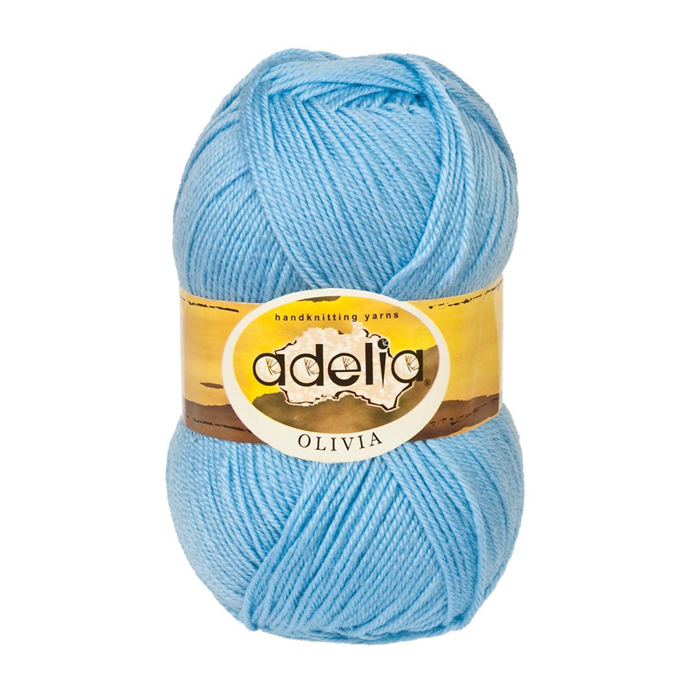 Пряжа Adelia Olivia / уп.5 мот. по 100г, 250м, 14 голубой Пряжа Adelia Olivia / уп.5 мот. по 100г, 250м, 14 голубой