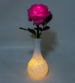 LP-11 Роза в вазочке с LED-подсветкой