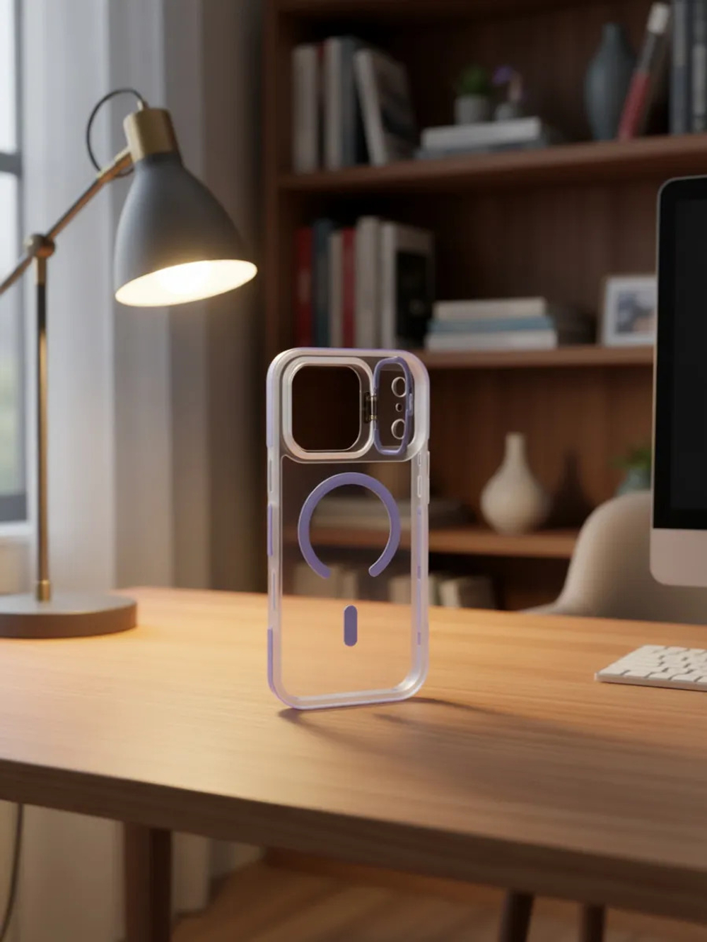 Прозрачный чехол Crystal Stand Case для iPhone 17 Pro Max