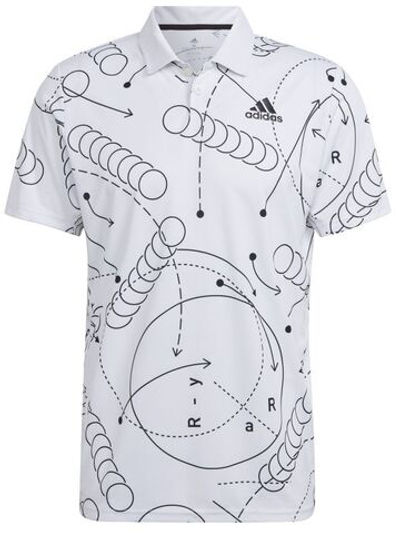 Мужское теннисное поло Adidas Club Graph Polo - white