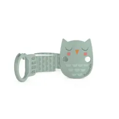 Клипса с лентой Suavinex Owl для крепления соски-пустышки к одежде Зеленая