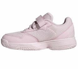Детские Кроссовки теннисные  Adidas Courtflash K - distilled pink/cloud white/distilled pink