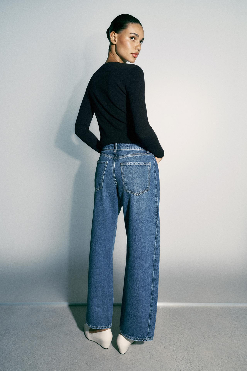 ZARA ДЖИНСЫ Z1975 BARREL С ВЫСОКОЙ ПОСАДКОЙ, ИНДИГО