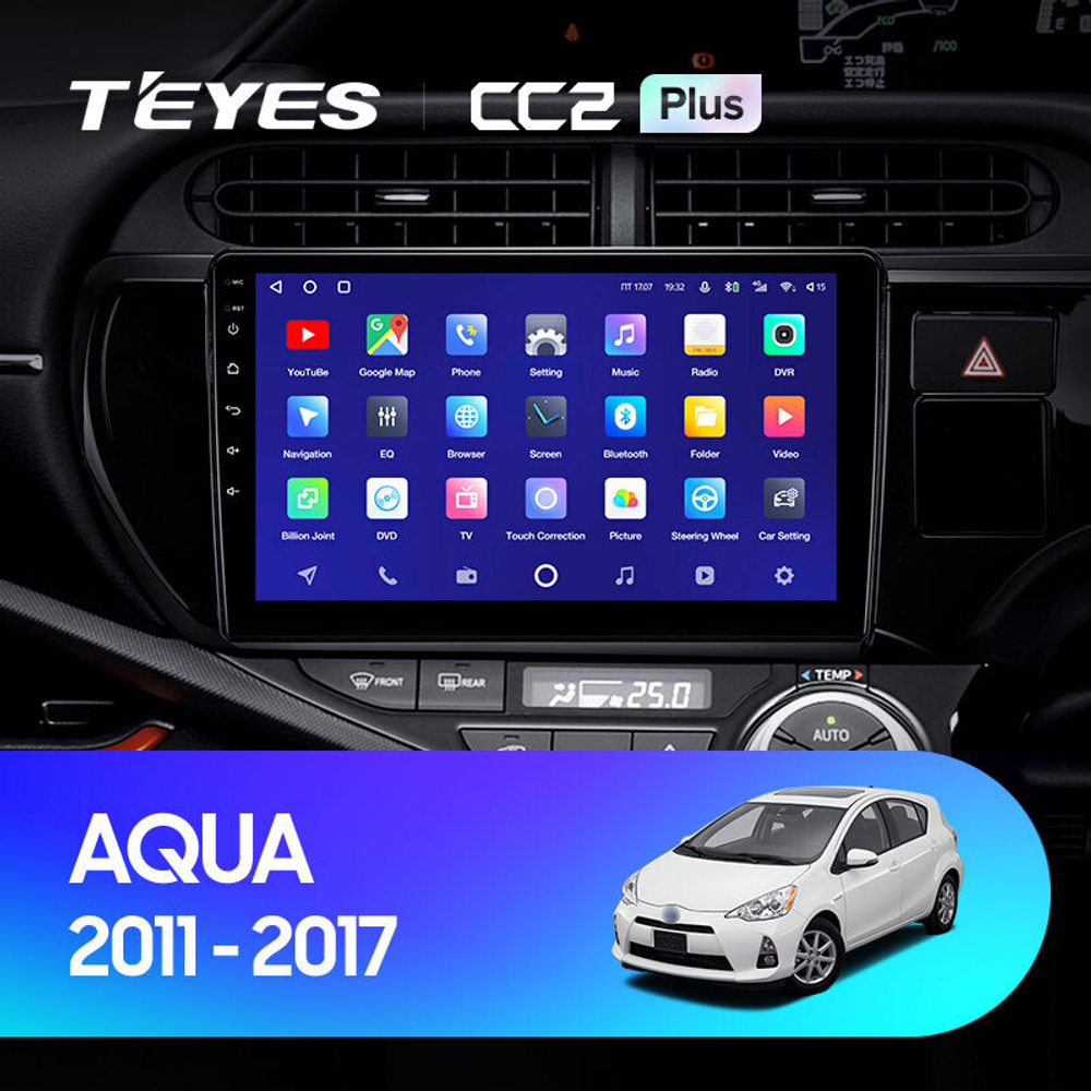 Teyes CC2 Plus 9" для Toyota Aqua 2011-2017 (прав)
