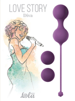 Набор фиолетовых вагинальных шариков Love Story Diva