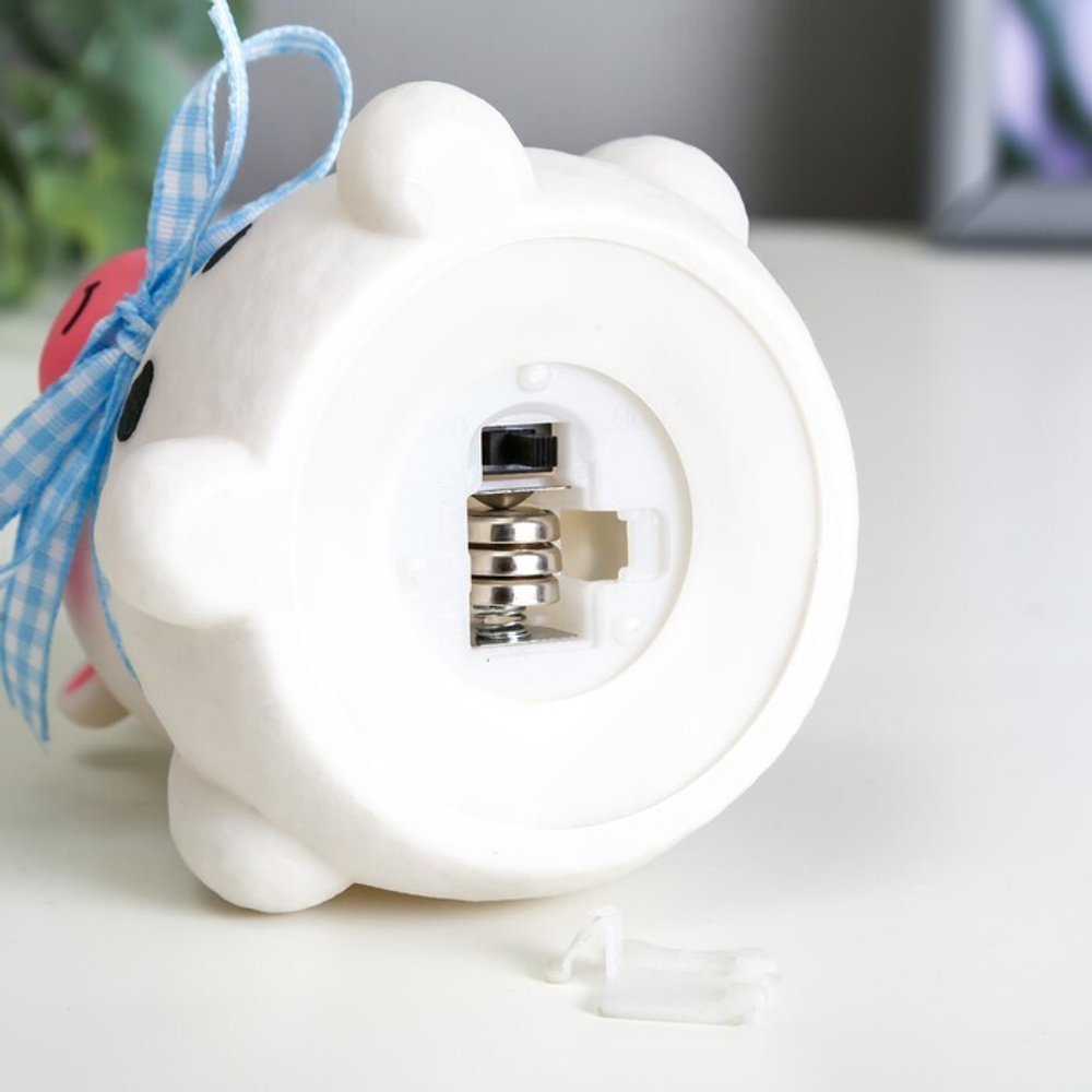 7329144 Ночник "Бычок" LED 1Вт от батареек 3хAG10 бело-синий 9х8,5х7,5 см