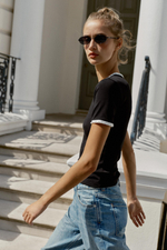 ФУТБОЛКА С КОНТРАСТНЫМИ ЖЕМЧУЖИНАМИ — ZARA