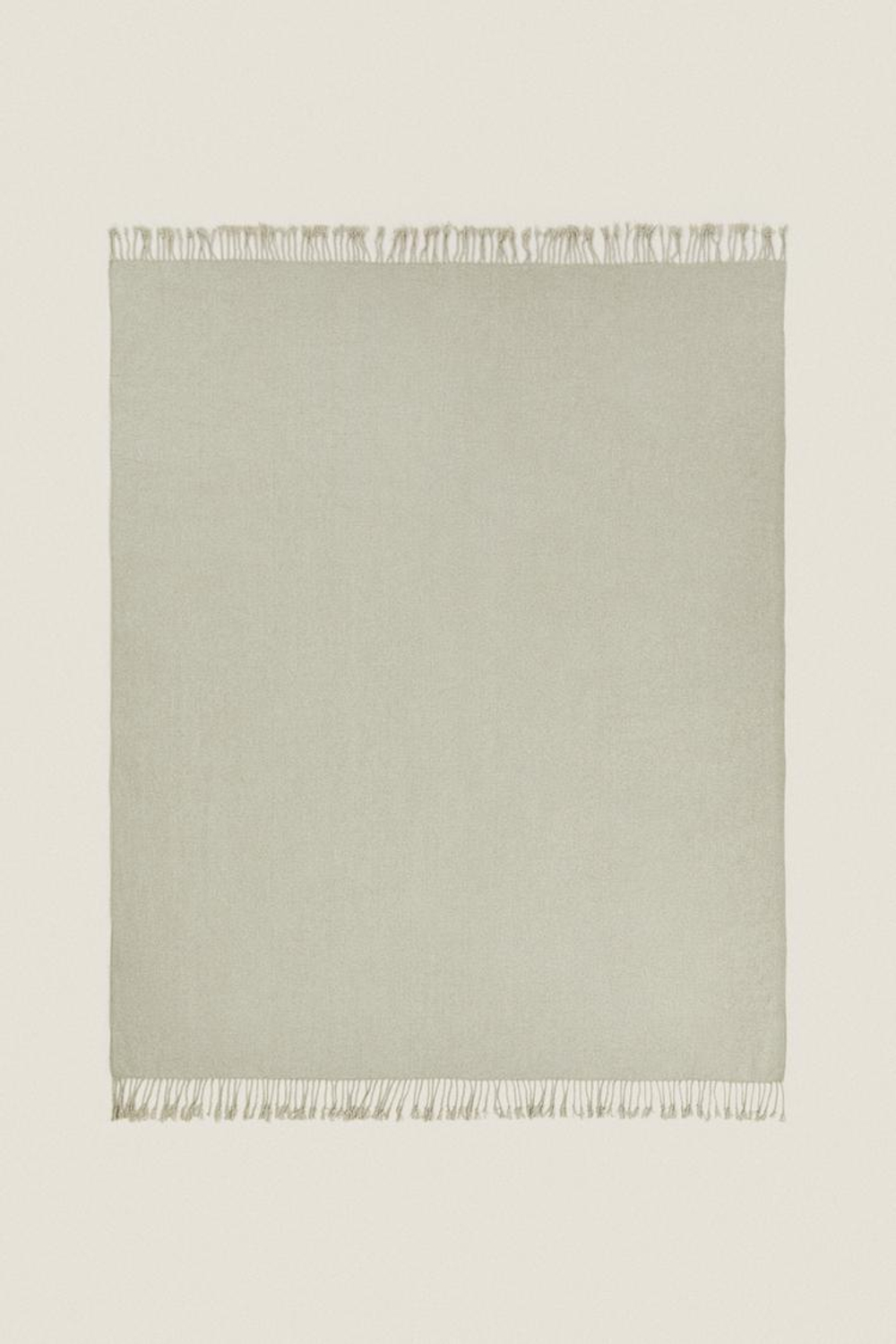 ZARA HOME ПЛЕД ИЗ СИНЕЛИ, СВЕТЛО-КОРИЧНЕВЫЙ