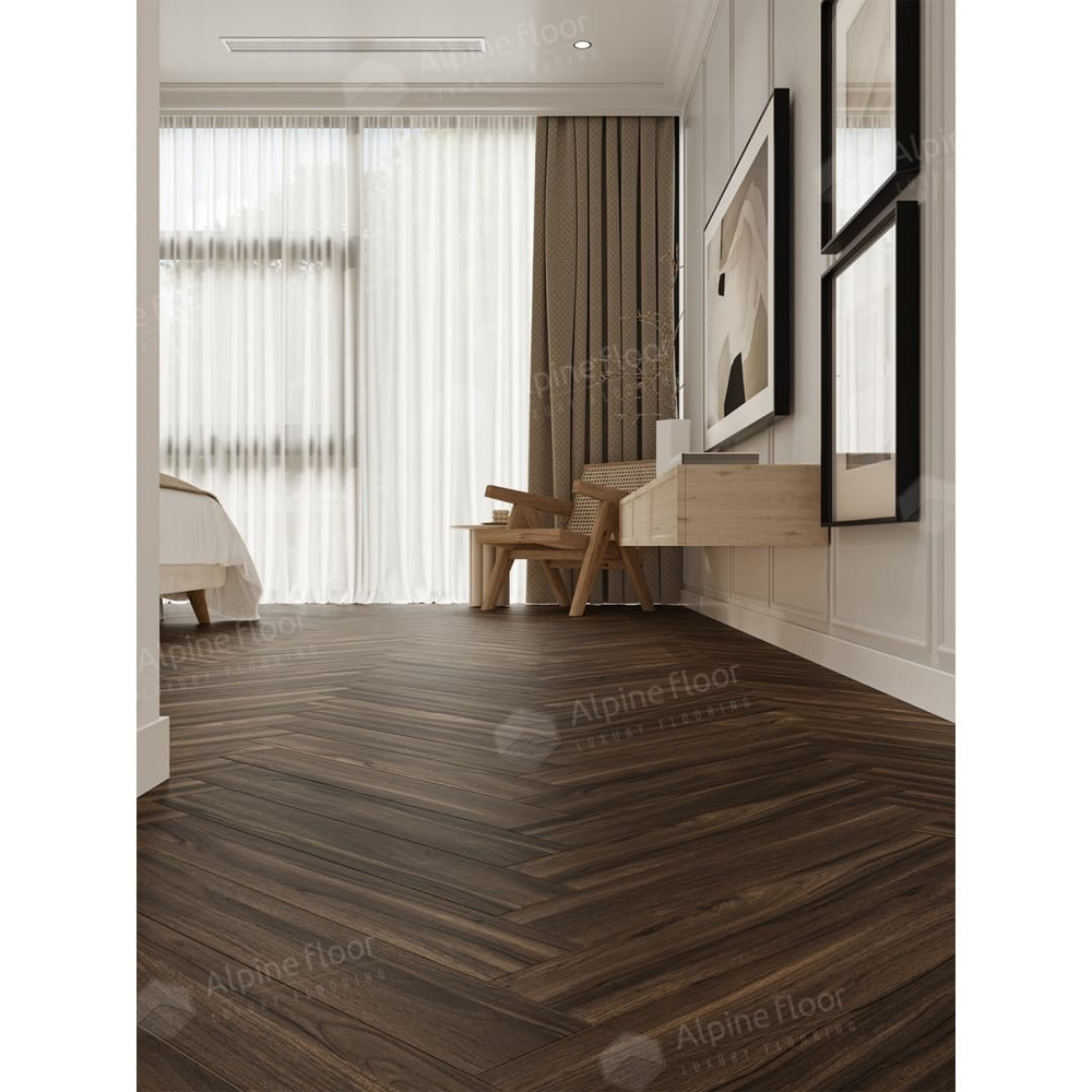 Ламинат Alpine Floor Herringbone 10 10 мм Орех Сицилия 1.56 м2