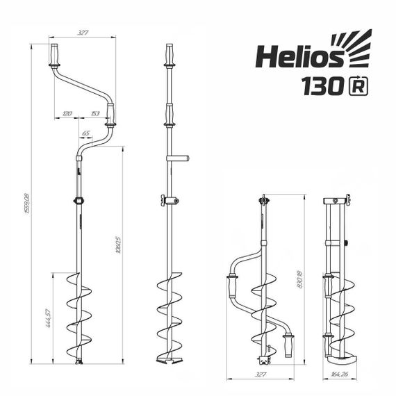 Ледобур Тонар HELIOS HS-130D (R) (правое вращение) LH-130RD