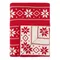 Плед из хлопка с новогодним рисунком frostwork из коллекции new year essential, 130x180 см