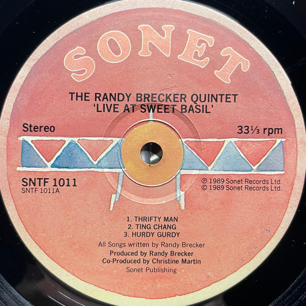 Randy Brecker Quintet ‎– Live At Sweet Basil (Европа 1989г.)