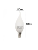Светодиодная LED лампа C30L 5W E14 нейтр 10шт