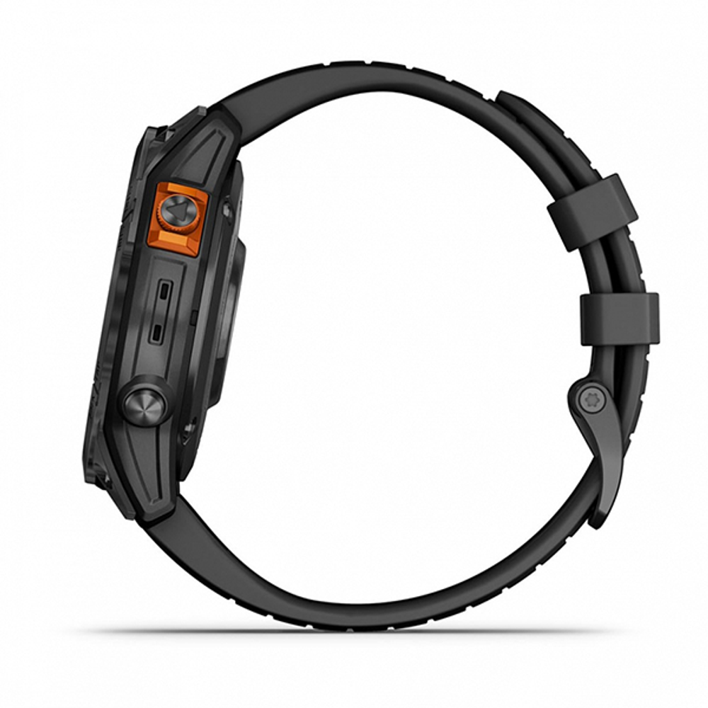 Умные часы Garmin FENIX 7 PRO Solar Edition 47 мм серый с черным ремешком