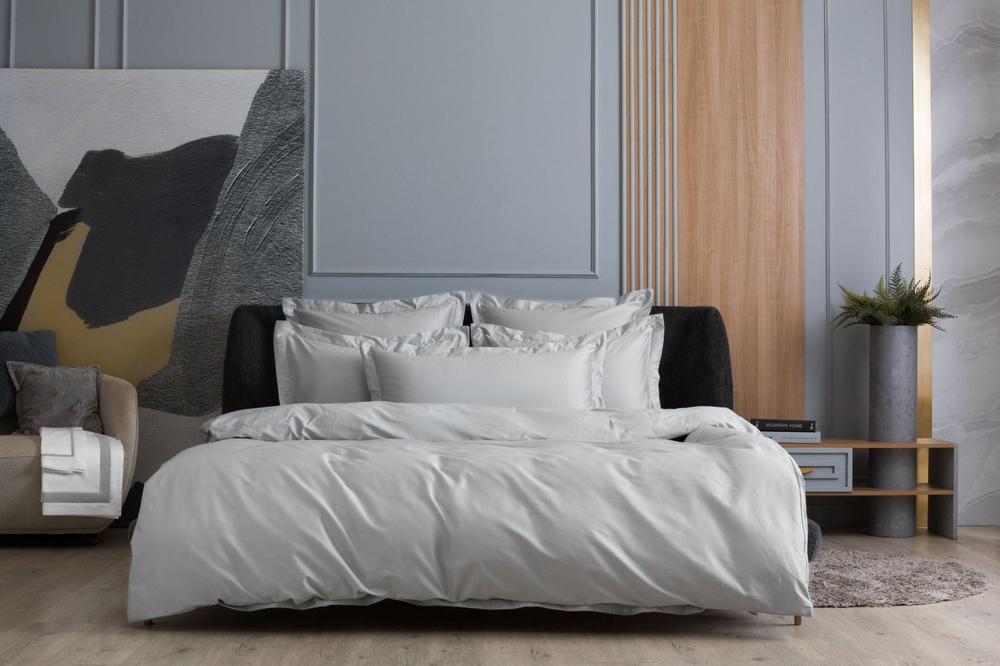 Простыня German Grass Аллюр 180х240 Серый (Ash Grey Allure)