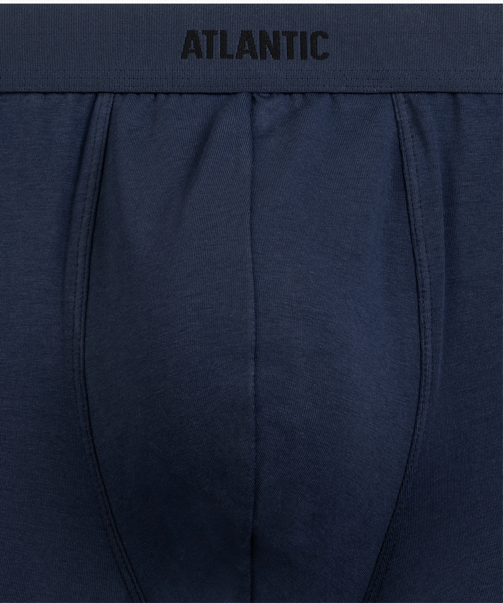 Мужские трусы шорты Atlantic, набор из 3 шт., хлопок, коричневые + холодный индиго + хаки, 3MH-0111
