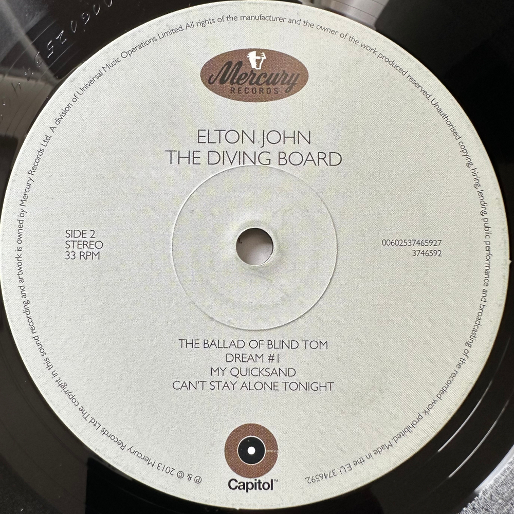 Elton John - The Diving Board 2LP (Европа 2013г.)