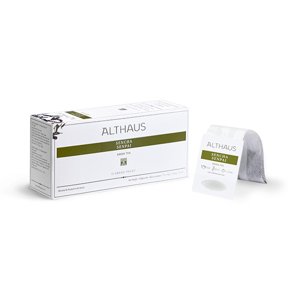 Althaus Sencha Senpai Grand Pack  зеленый чай в пакетиках, 15 шт