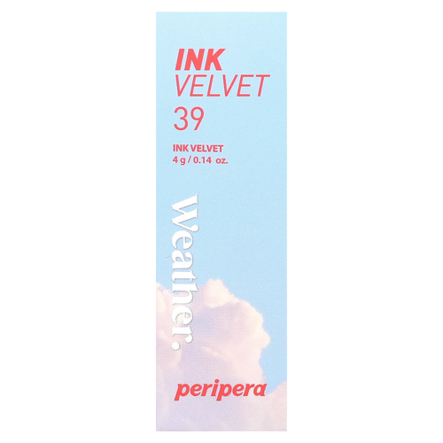 Peripera, Ink бархатный тинт для губ, погодных условий, оттенок 39 солнечный апельсин, 4 г (0,14 унции)