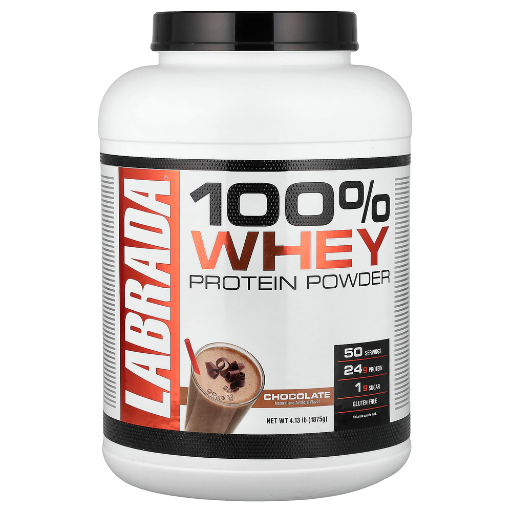 Labrada Nutrition, 100% порошок из сывороточного протеина, со вкусом шоколада, 1875 г (4,13 фунта)