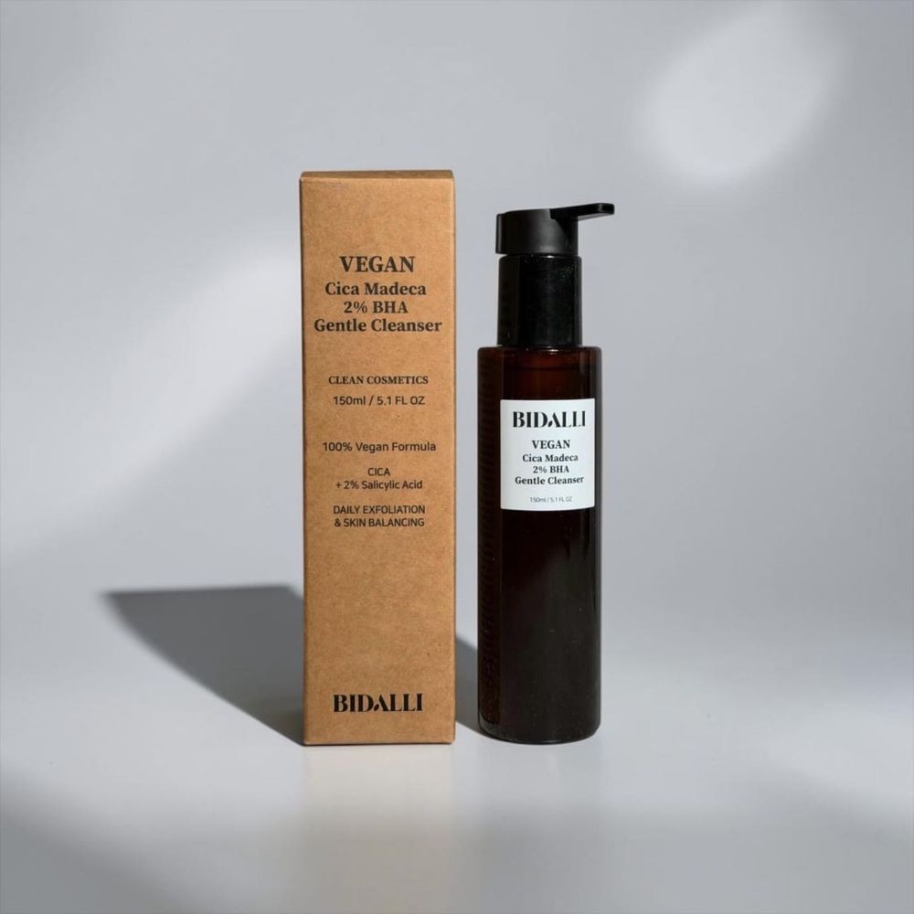 Мягкий гель для умывания BIDALLI Vegan Cica Madeca 2% BHA Gentle Cleanser 150 мл