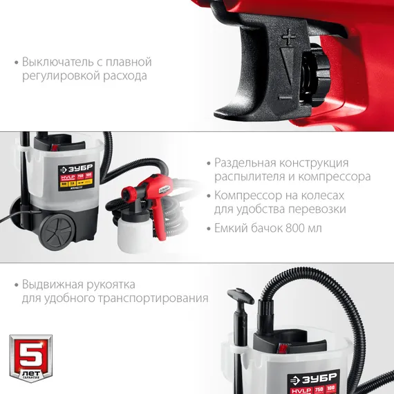Краскопульт ЗУБР КПЭ-750