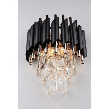 Бра 2*E14 OML-81801-02 черный хром Certaldo Omnilux