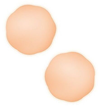 Телесные силиконовые наклейки на соски NIPPLE COVERS SILICONE (Цвет: телесный)