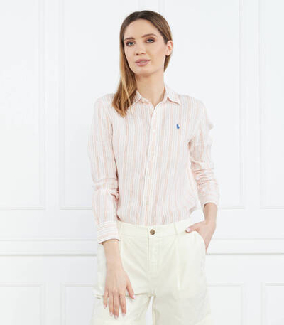 Льняная рубашка POLO RALPH LAUREN - оранжевый(211910644)