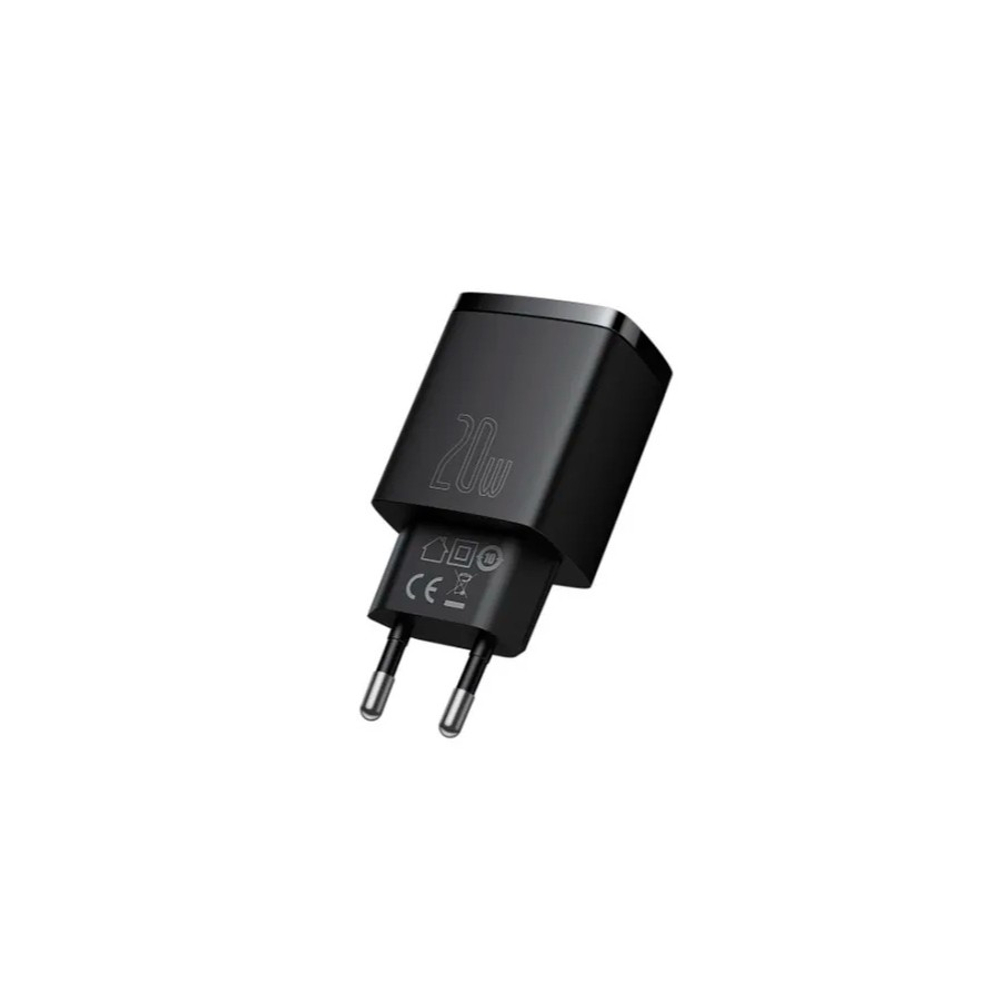 Сетевое зар. устр. Baseus Compact 20W EU 1USB/1C CCXJ-B01 черное