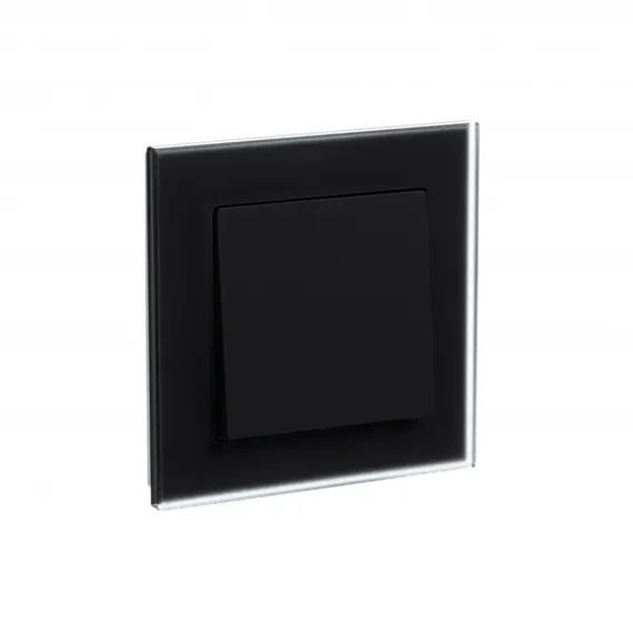 Рамка стеклянная на 1 пост Systeme Electric AtlasDesign Nature Черный матовый ATN331001