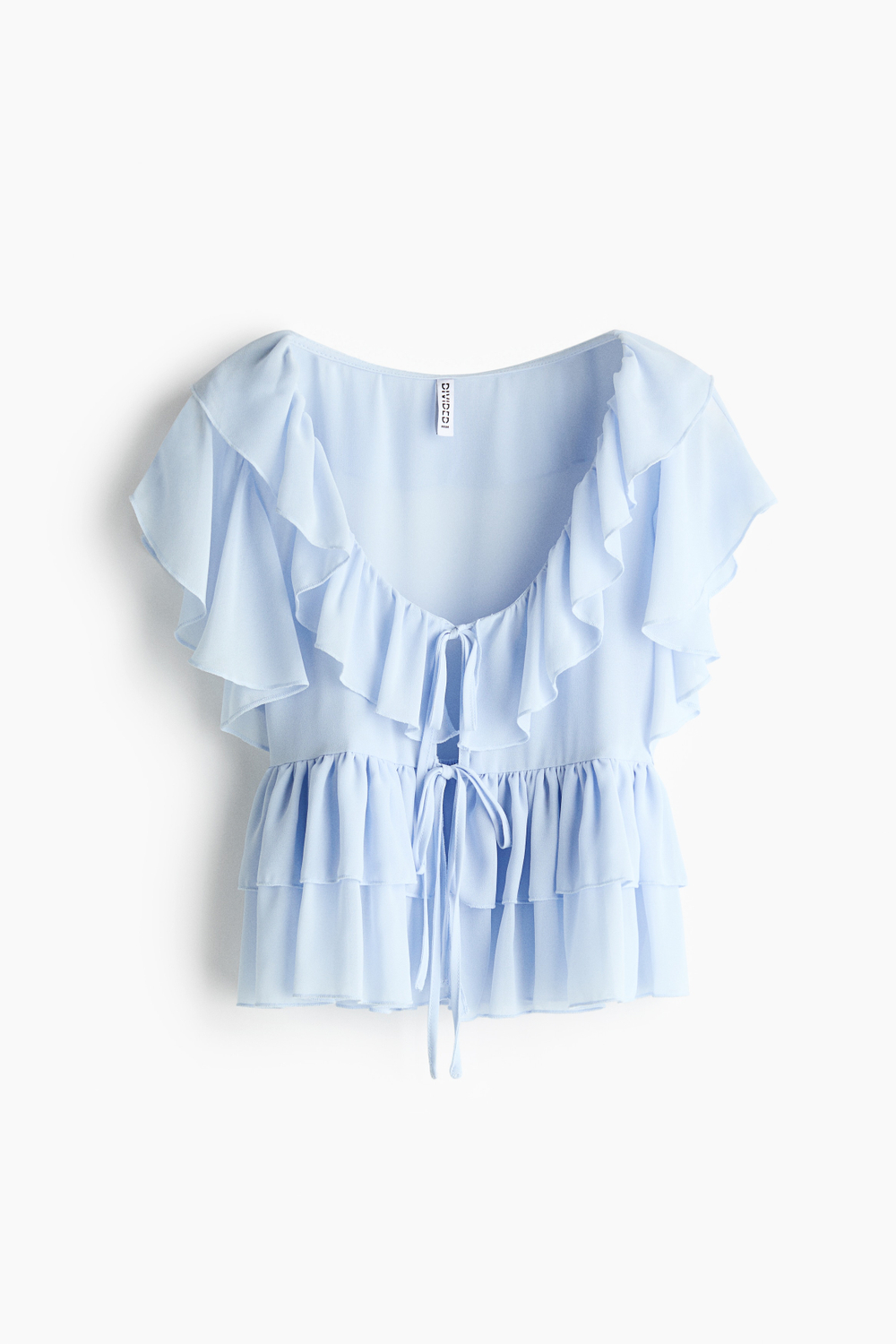 Шифоновая блуза с оборками - H&M