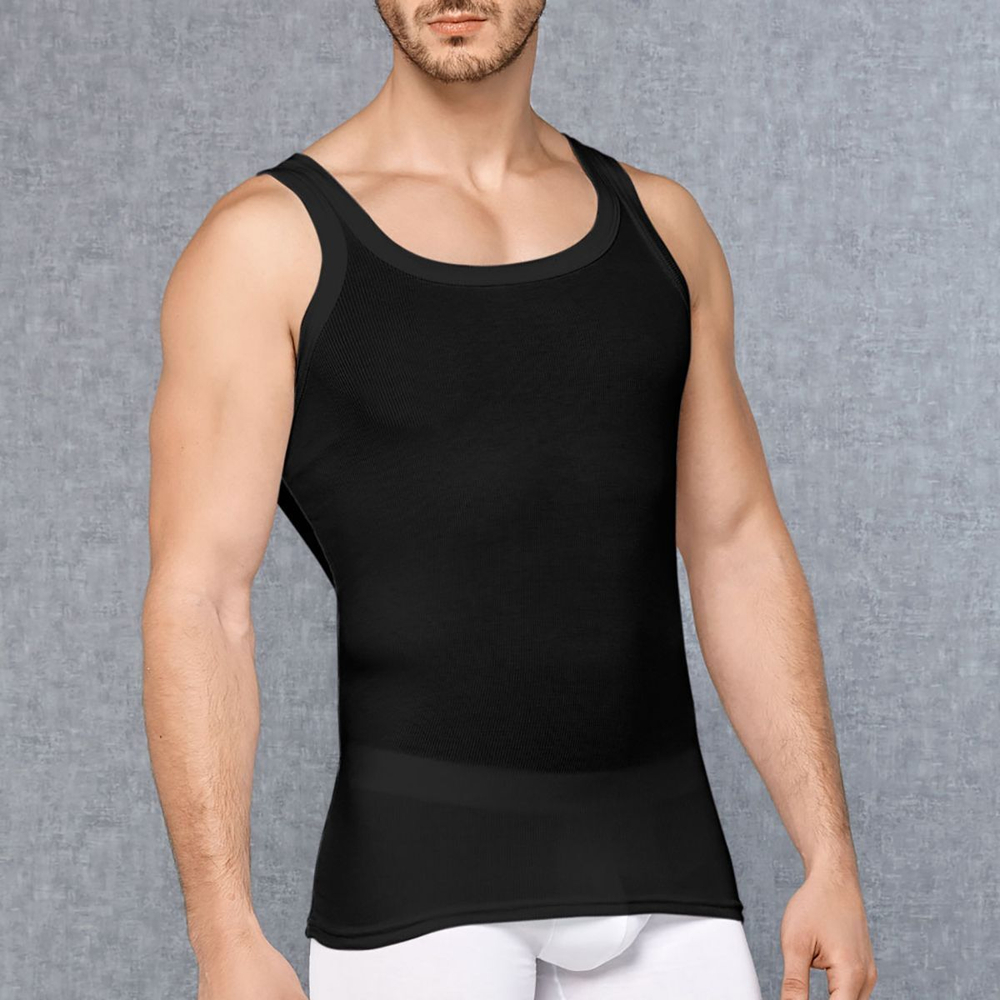 Классическая мужская майка Doreanse Ribbed Modal (Размер: L) (Цвет: черный)