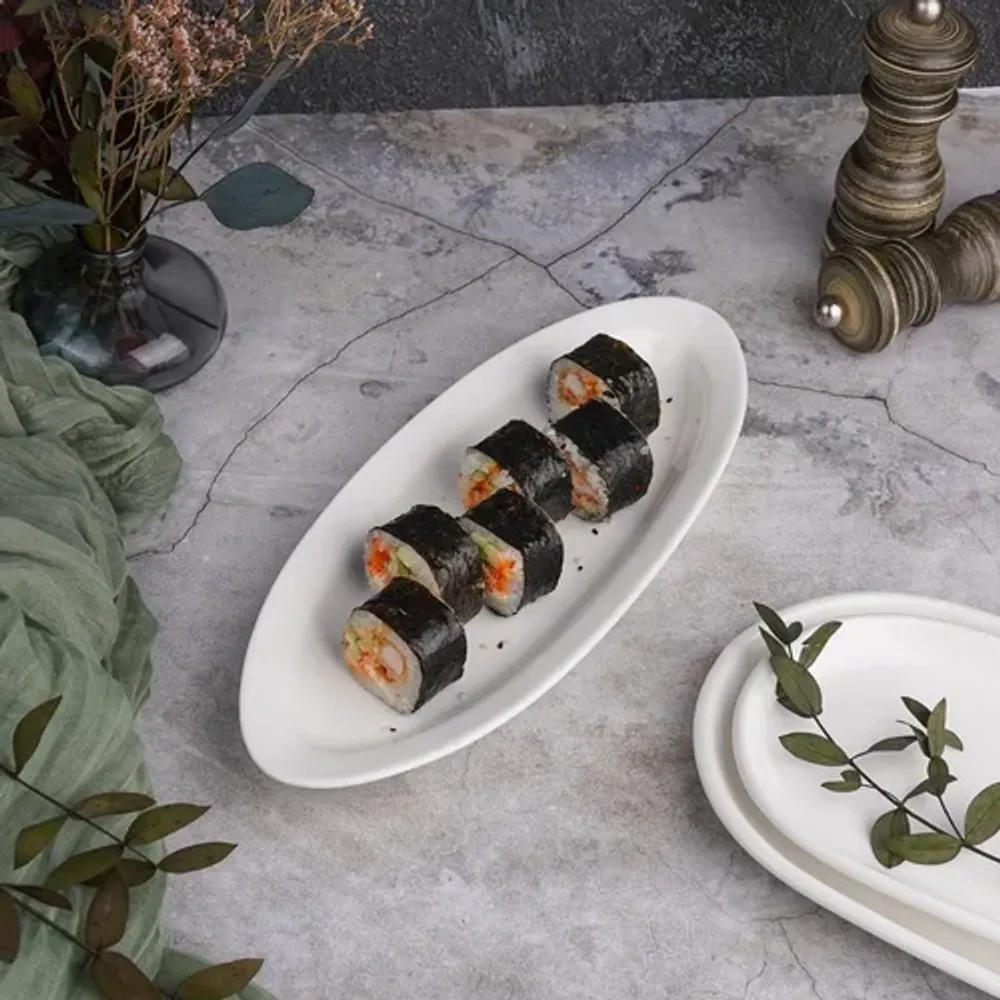 Блюдо овальное 29,5*12 см h2,8 см белое фарфор P.L. Proff Cuisine [6]