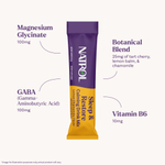 Natrol, Sleep & Restore, успокаивающая смесь для напитков, без мелатонина, лимон и ромашка, 10 пакетиков по 2,6 г (0,09 унции)