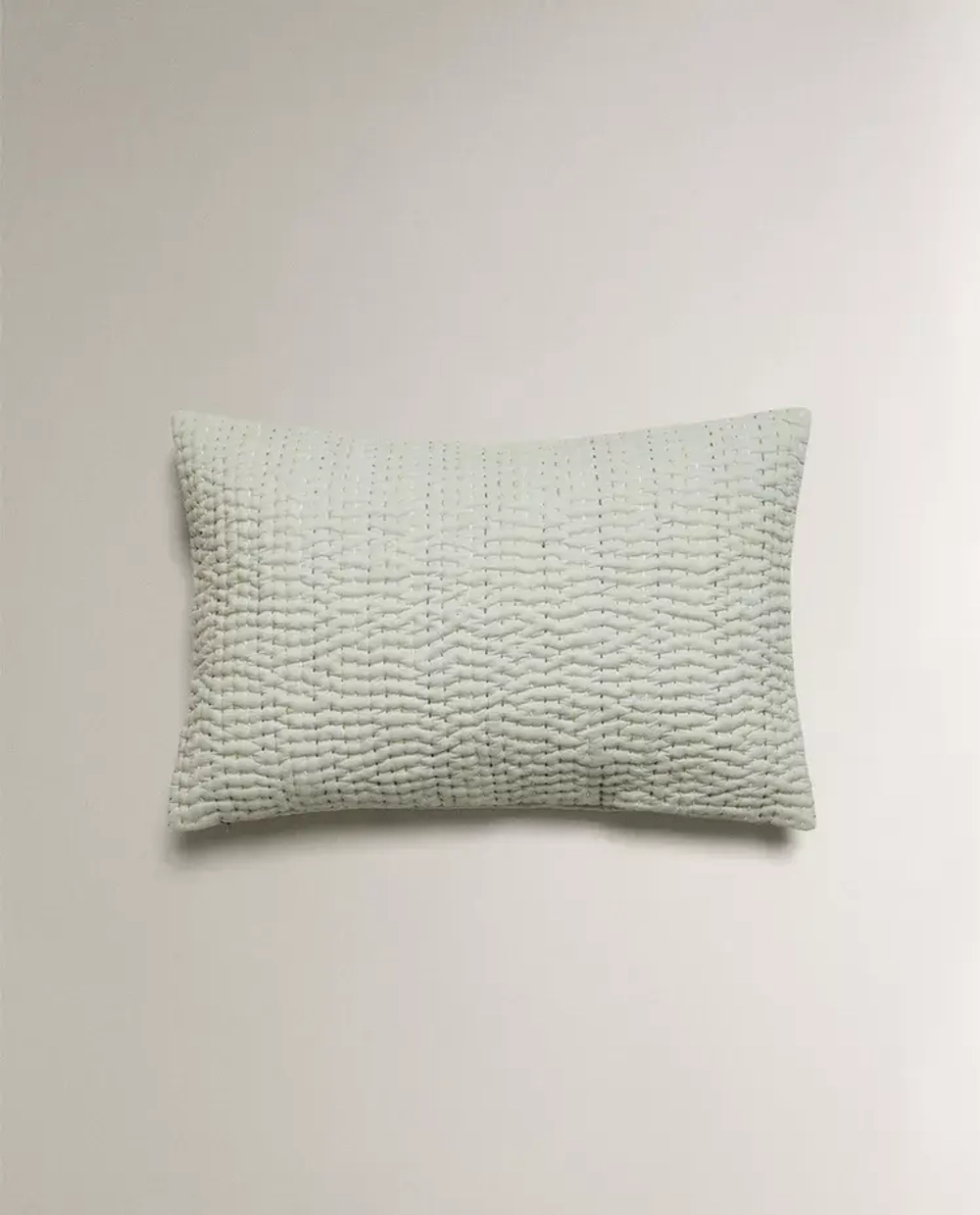 ZARA HOME НАВОЛОЧКА ДЛЯ ДЕКОРАТИВНОЙ ПОДУШКИ С ДЕКОРАТИВНОЙ СТРОЧКОЙ, СИНИЙ
