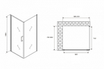 Душевой уголок Abber Sonnenstrand 90x80 AG04090-S80 профиль Хром стекло прозрачное