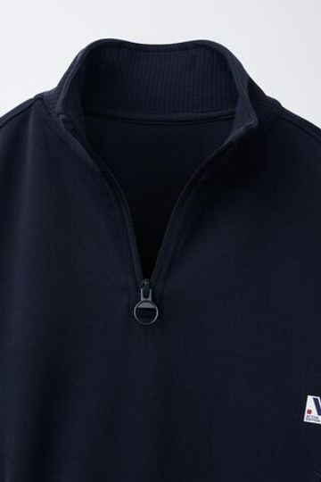 ZARA ТОЛСТОВКА С ВЫСОКИМ ВОРОТНИКОМ И КОЛОР-БЛОКОМ, МОРСКОЙ СИНИЙ