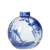 Ваза Globe S высота 26 см, белый, синий