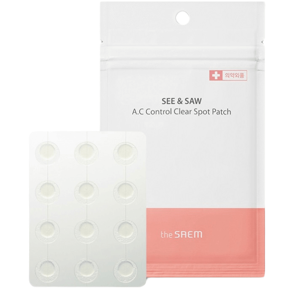 Маска-патч The Saem See & Saw A.C Control Clear Spot Patch, 24 наклейки