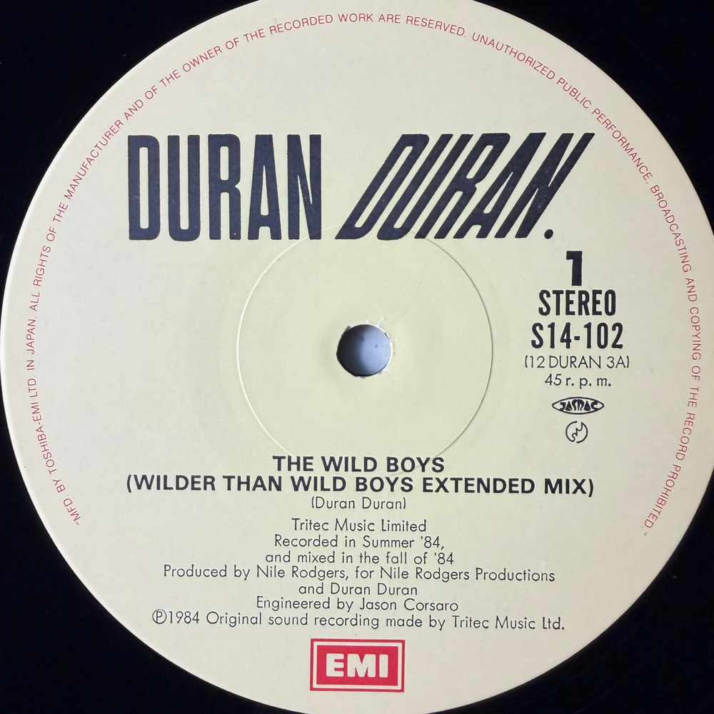 Duran Duran – The Wild Boys (Япония 1984г.) 12", 45 RPM