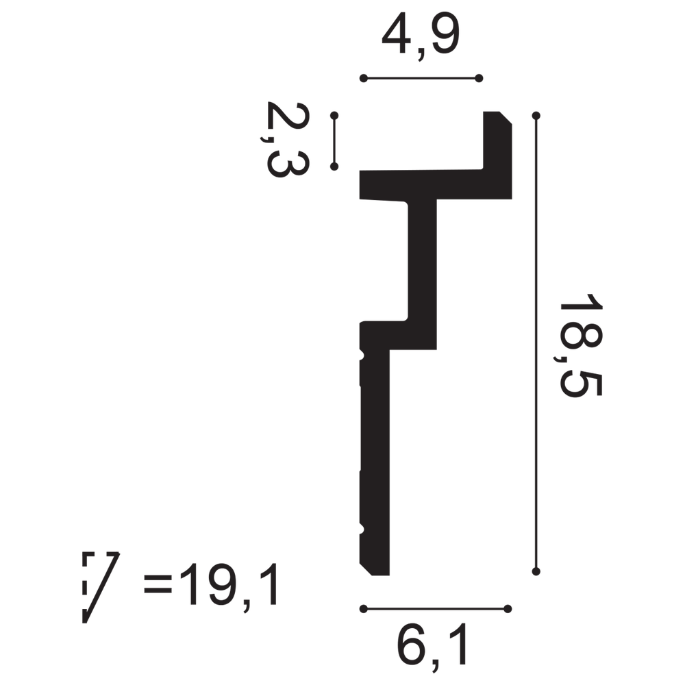 Карниз потолочный C396