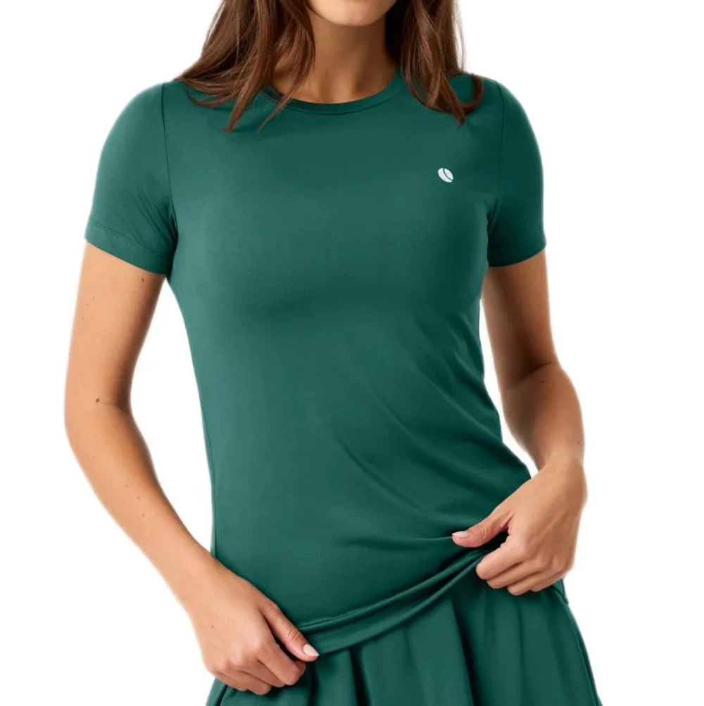 Женская теннисная футболка Björn Borg Ace Slim - mallard green