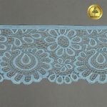 Кружево эластичное (стрейч) 90 мм / 3 метра, TBY.YSTL00839.N, L3090 голубой, Kruzhevo