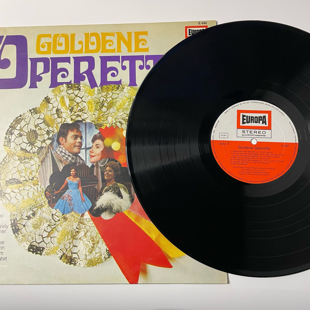 Винтажная виниловая пластинка LP Сборник Оперетт Goldene Operette (Германия 1973)