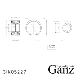 Подшипник ступицы задний OPEL OmA/OmB VecA 2.0 GANZ GIK05227