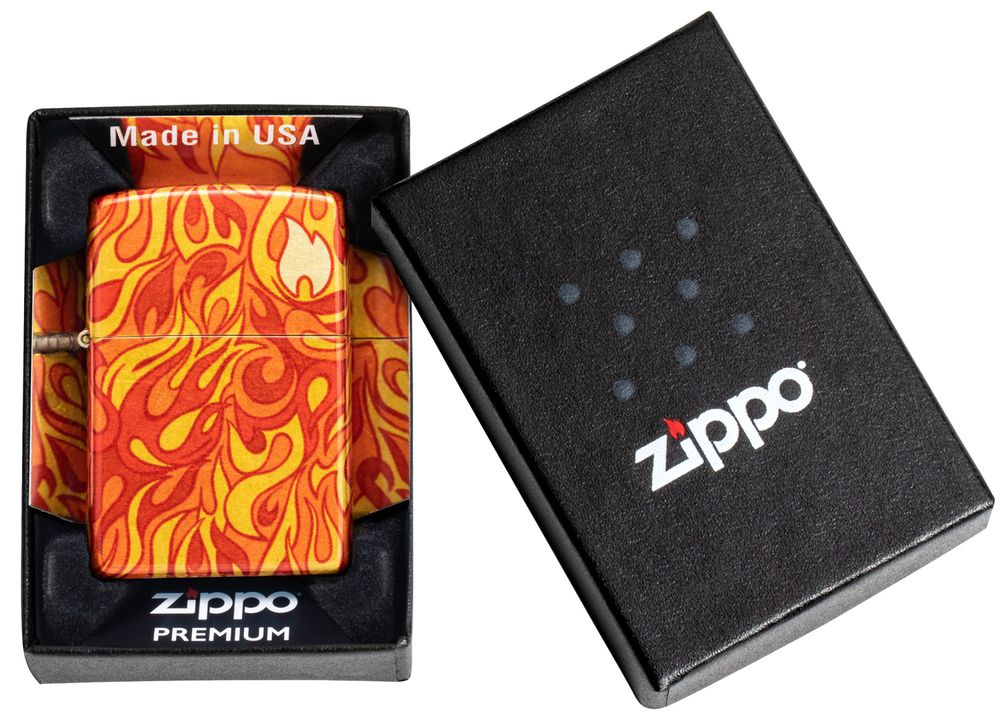 Зажигалка Zippo Fire с покрытием 540 Tumbled Brass (48981) 8