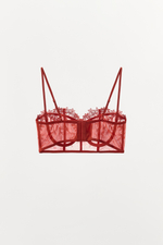 БРАЛЕТТ НА КОСТОЧКАХ С КРУЖЕВОМ — ZARA