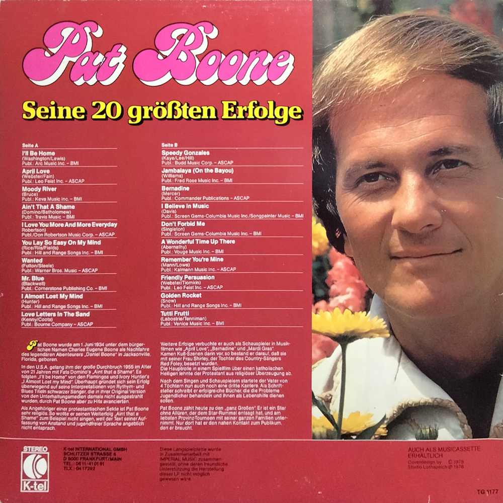 Pat Boone / Seine 20 Grobten Erfolge (LP)