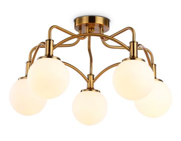 Потолочная люстра 5*Е27 TR3212/5 GD/FR золото/белый матовый Traditional Ambrella